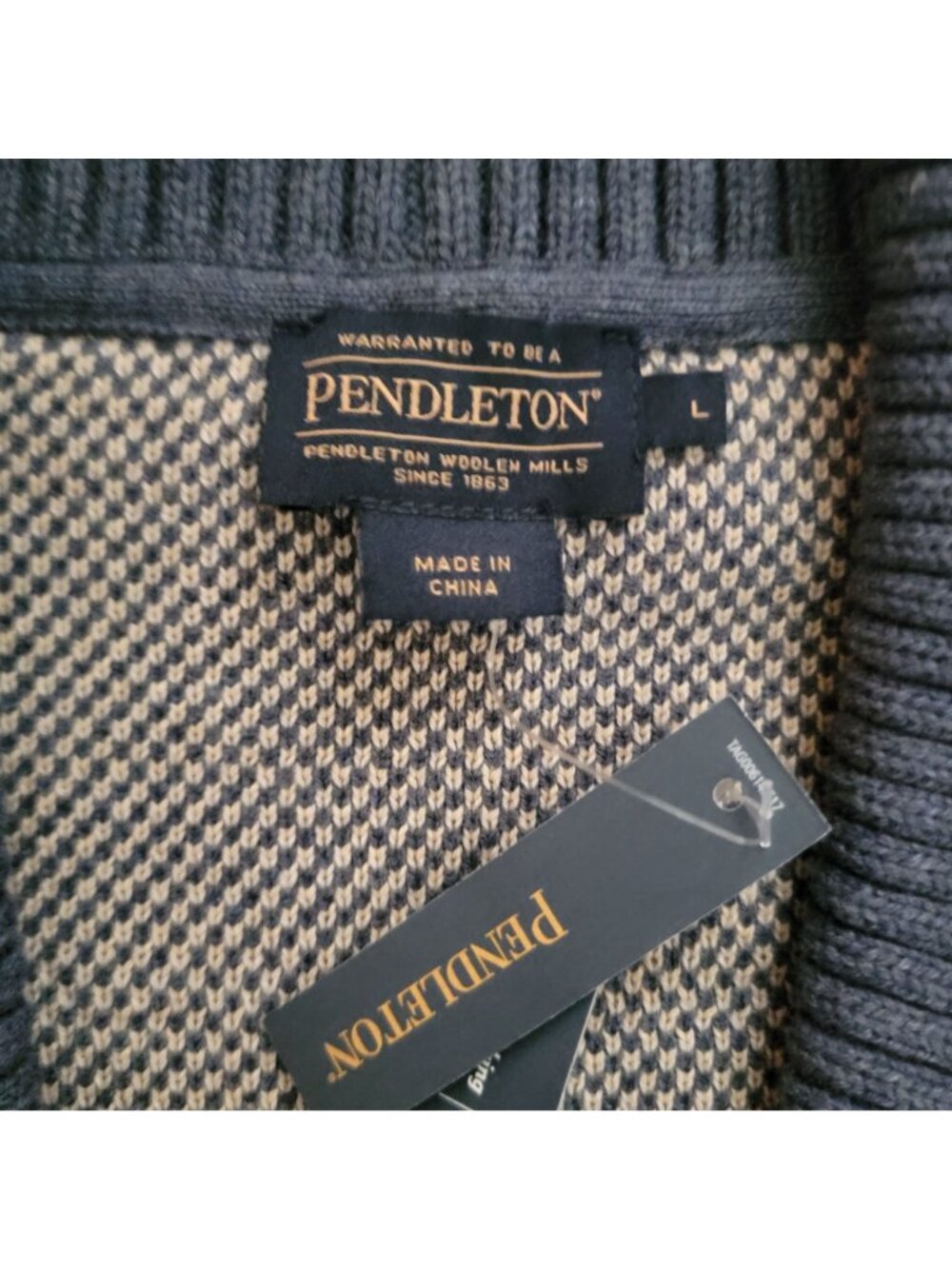 Pendleton Western Scenic Cardigan Horse Heritage Knit Cowboy Country Womens L - Picture 7 of 7